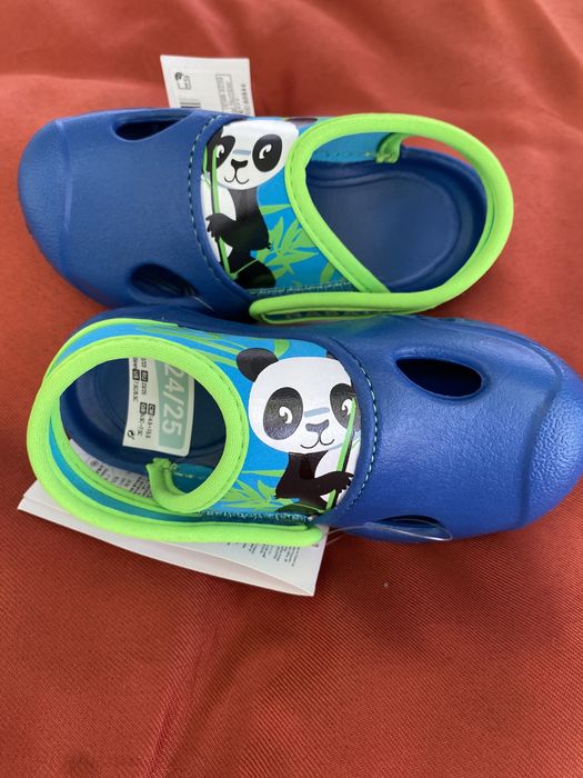 Sandalias verão sapatos de agua Chinelos natação Panda