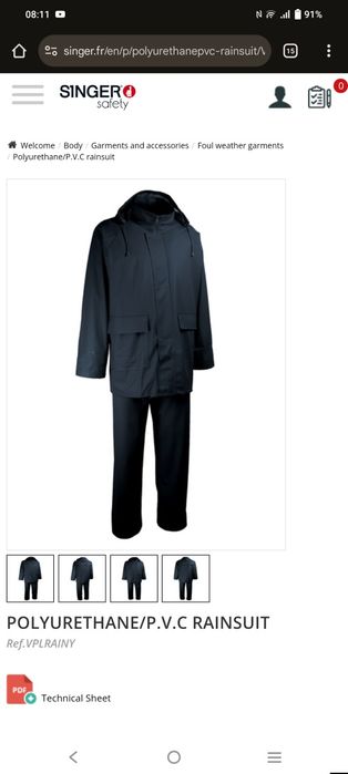 Komplet przeciwdeszczowy Singer VPLRAINY r. L