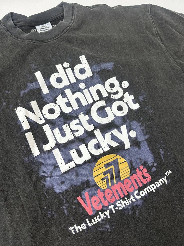 • футболка Vetements I Did Nothing I Just Got Lucky • M-L