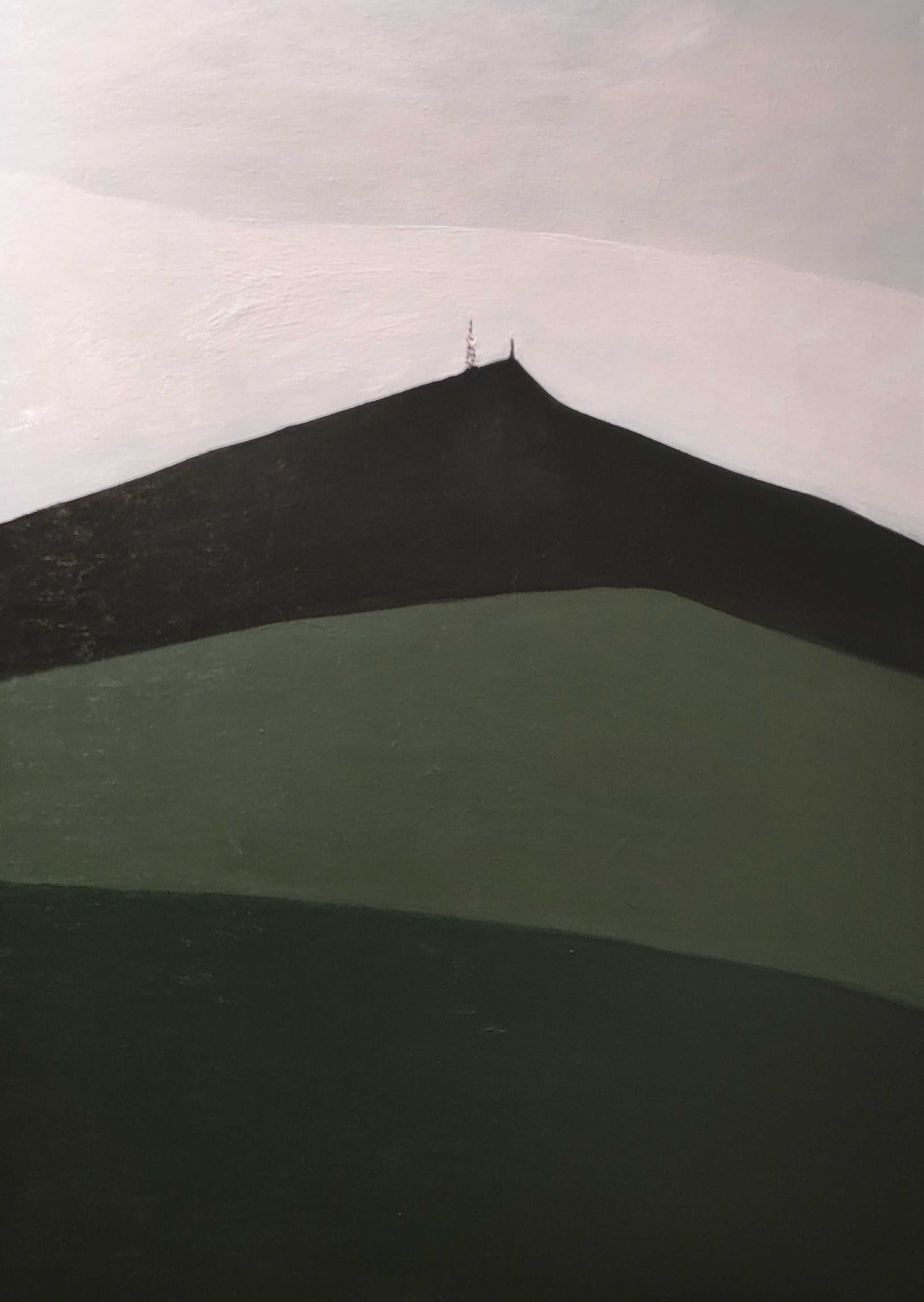 Obraz "Ślęża" 70x100 cm, 2025, akryl i olej na płótnie