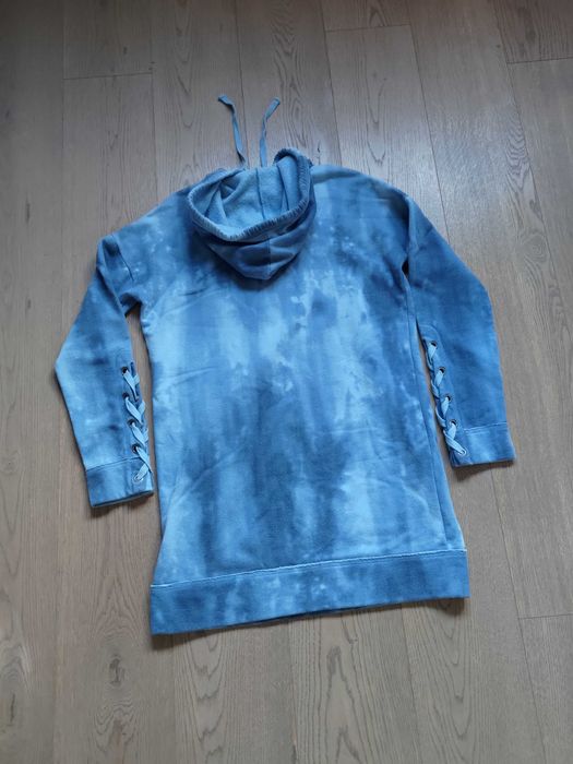 Bluza Hollister S kangurka z kapturem niebieska mega jakość kurtka