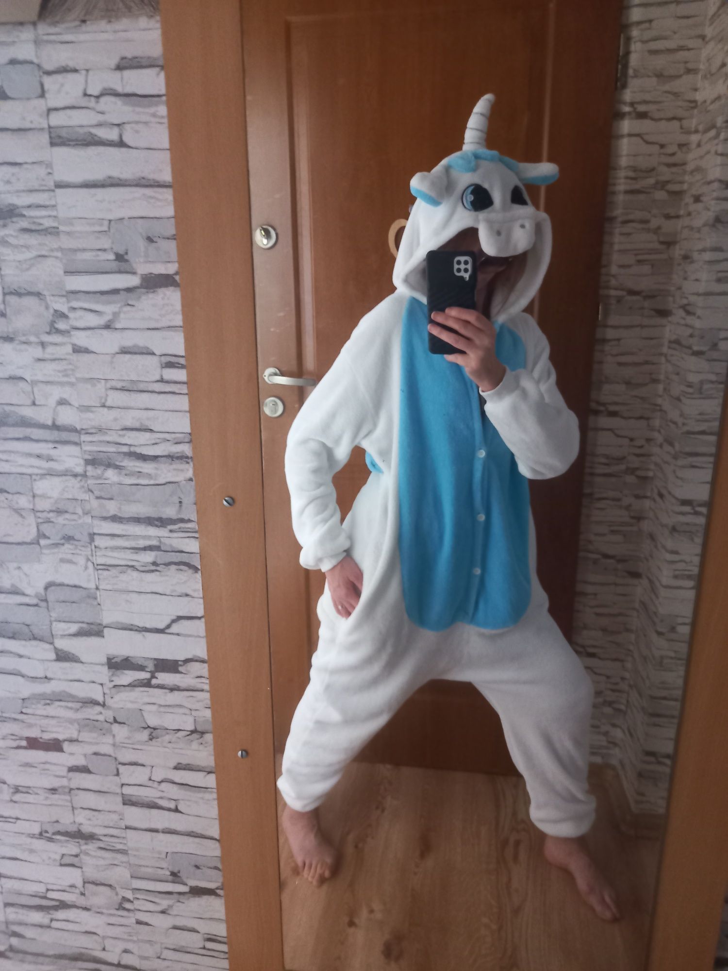 Strój jednorożca w stylu kigurumi  170 cm