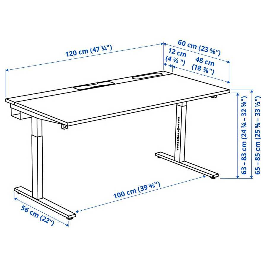 MITTZON Secretária 120x60 cm