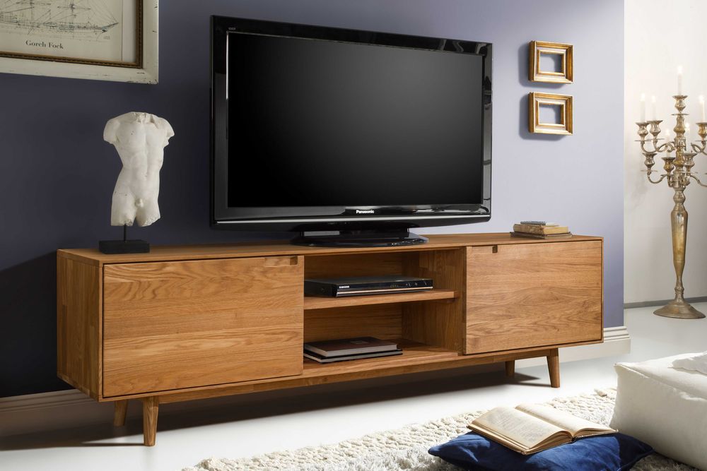 Szafka RTV lita dębowa olejowana 180 szer. x 53,5 wys. x 39 gł. cm