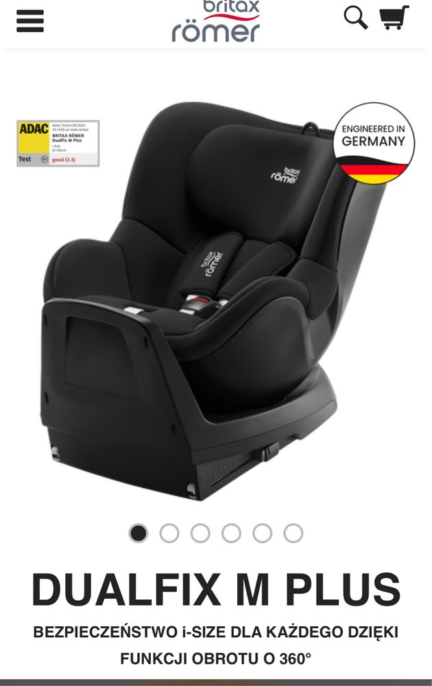 BRITAX RÖMER DUALFIX M PLUS fotelik obrotowy 61-105 cm