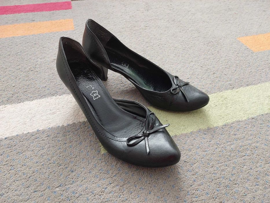 Buty pantofle skórzana wkładka