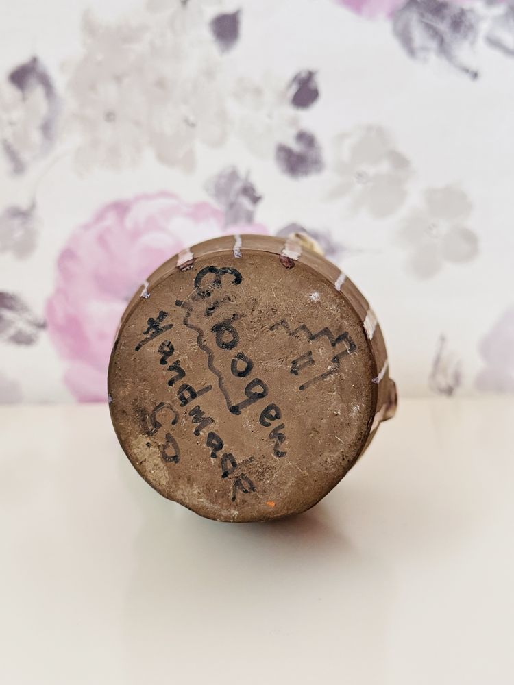 Ceramiczny Wazon figurka dziewczyny, Elbogen Keramik, retro ozdoba