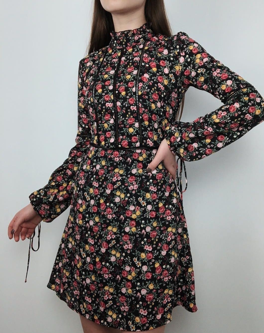 Шифонова сукня в квіти H&M розмір ХС-С