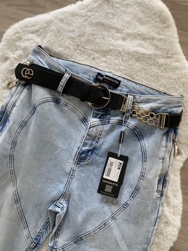 Spodnie jeans serduszka Esp 42-48