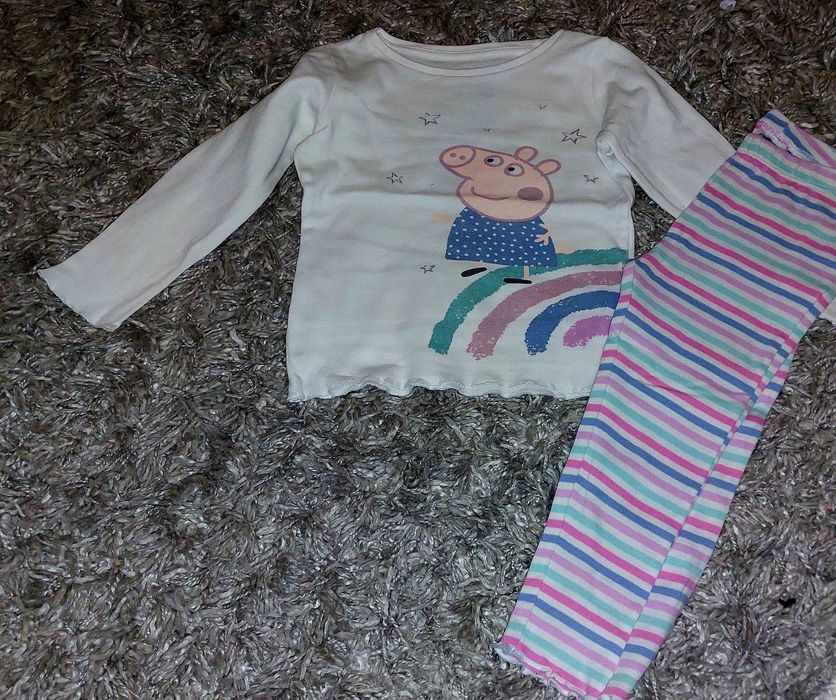 Cool Club, Piżama dziewczęca, ecru, Świnka Peppa, rozmiar 98