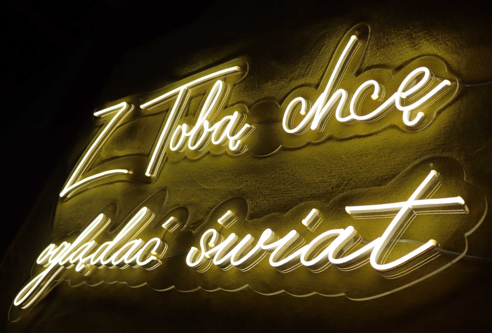 Z Tobą chcę oglądać świat neon ledon Na skraju raju wesele ślub