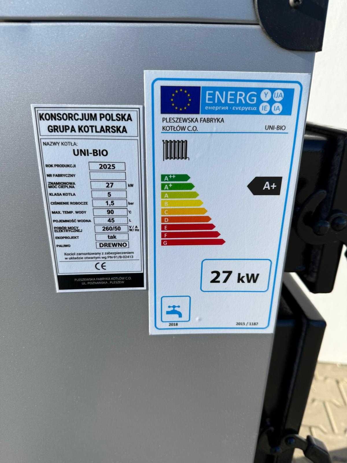 Kocioł 27kW Dostawa Gratis Drewno Węgiel Producent Kotły Piec Zasypowy