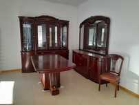 Sala de jantar completa em raiz de mogno com maquetaria - novo
