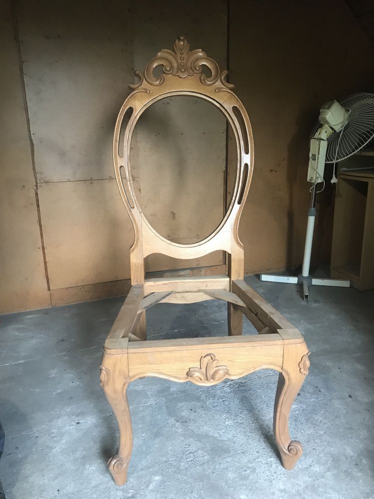 Каркас кресла  дубовый Мебель резная стулья