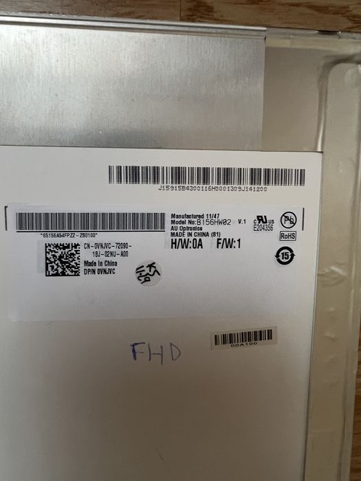 Матрица FHD B156HW02 Led LP156WH4