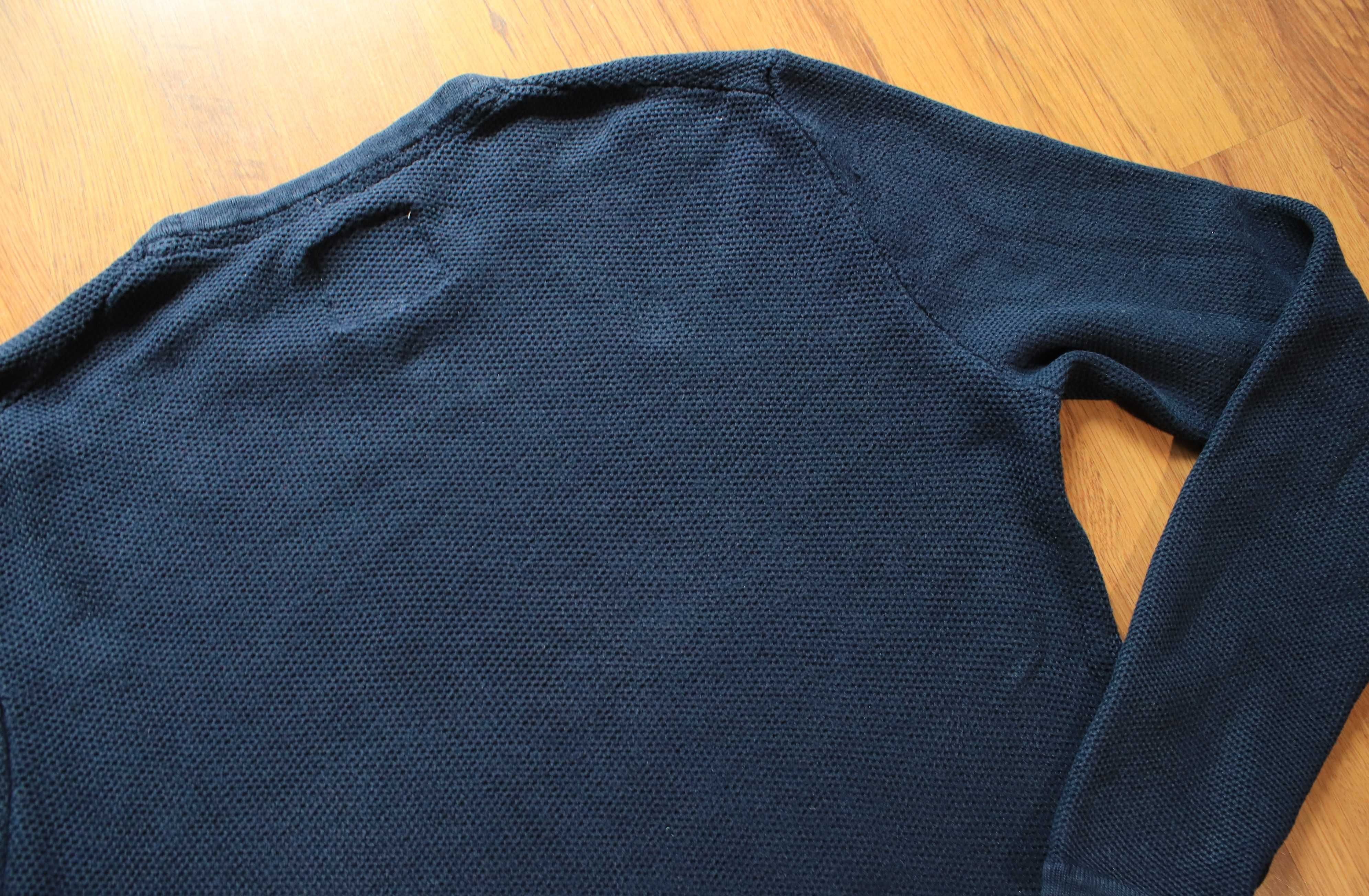 Sweter Minimum r. S granat męski damski dł.rękaw elegancki okr. dekolt