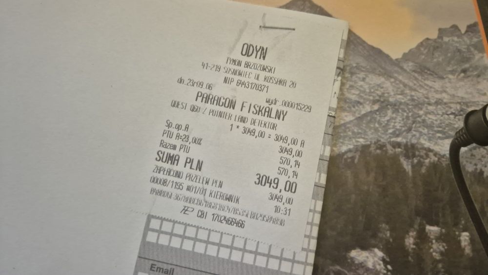 Quest Q60 wykrywacz metali, wodoszczelny.