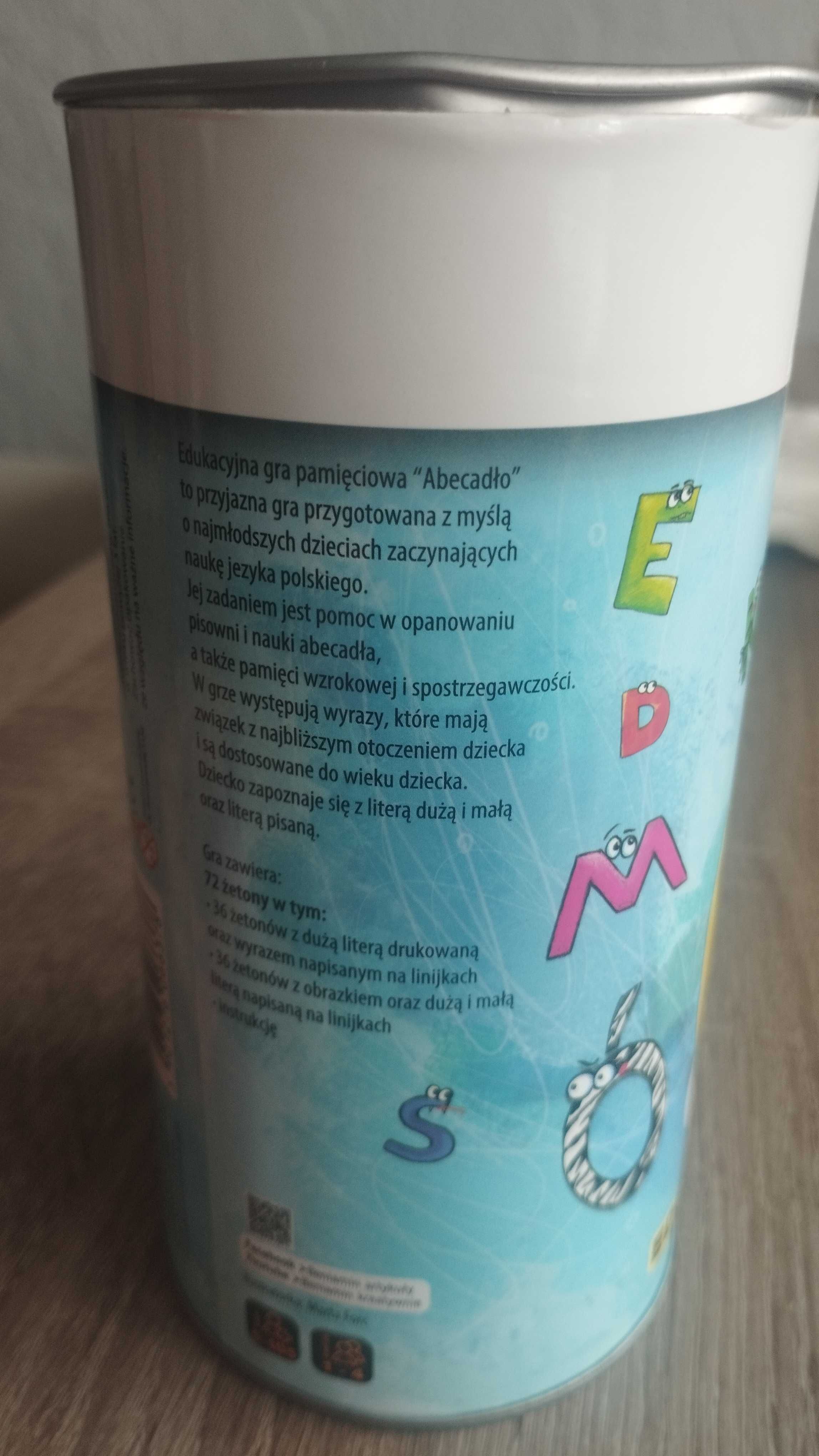 Edukacyjna gra pamięciowa "Abecadło" w tubie