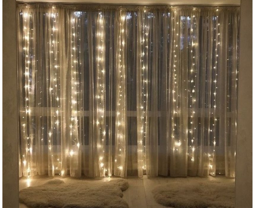 Новорічна гірлянда штора