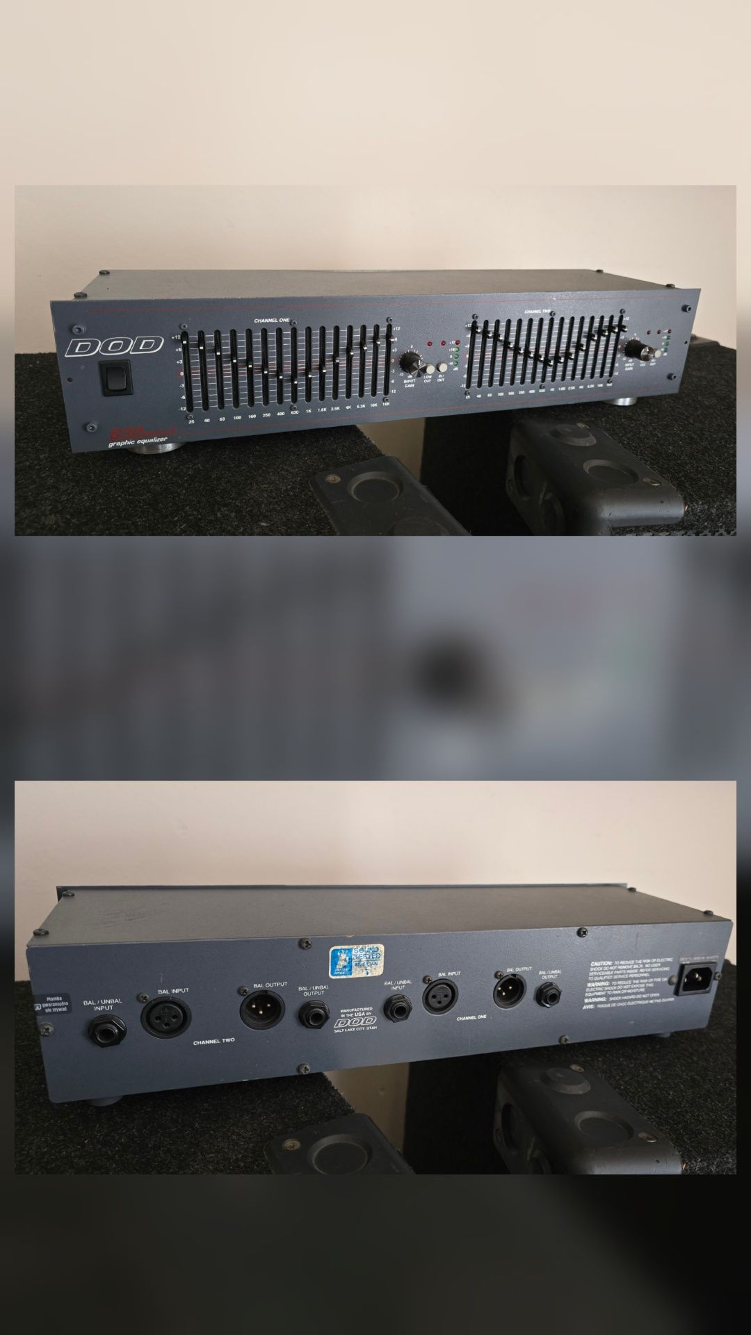 Kolumny Aktywne Estradowe Elmuz + Eqalizer DOD 830