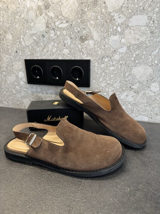 Клоги сабо з натуральної замші і з натуральної шкіри анатомічний носок