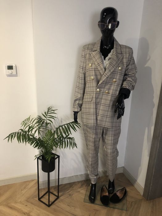 Garnitur komplet zestaw w kratkę Edan 40