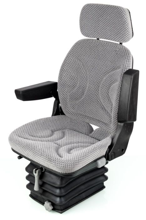 Fotel siedzenie ciągnikowe komfortowe materiałowe siedzenie GREY