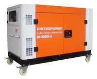 Дизельный генератор 3-фазный UP DG12000SE-3+DC, мощность 10/11 кВт