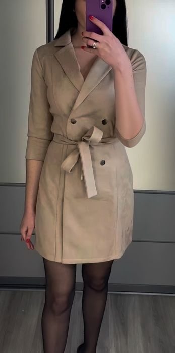 Сукня піджак замша