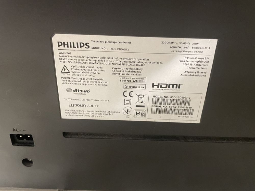 Telewizor 55 Philips 55OLED803/12 oled Ambilight