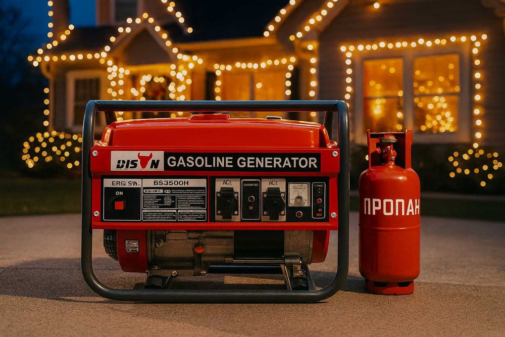 Генератор бензиновый Bison 3000т газ/бензин BS3500 МЕДЬ цена для людей