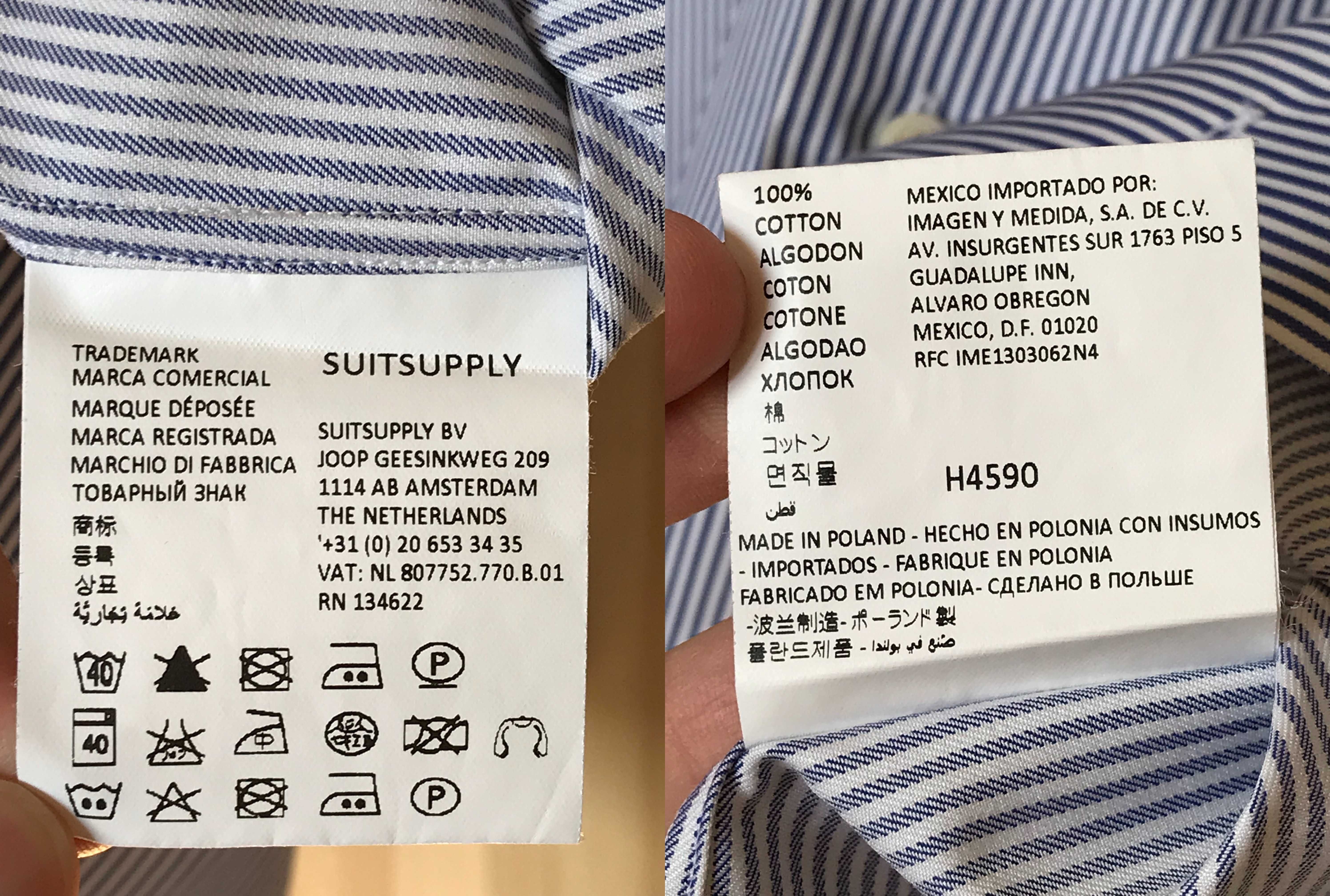 [Ubrana 3x] Męska koszula na spinki SuitSupply T. Mason r. 15 3/4 (40)