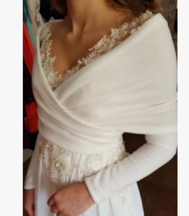 Bolerko Etola ślubna ecru + rękawki