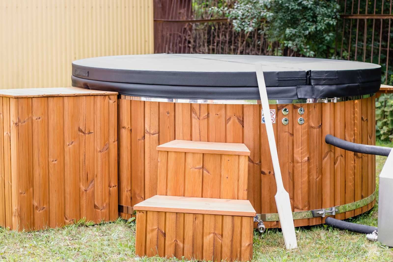 Balia Ogrodowa Jacuzzi Bania Hot Tub Gorąca Beczka Pokrywa Termiczna