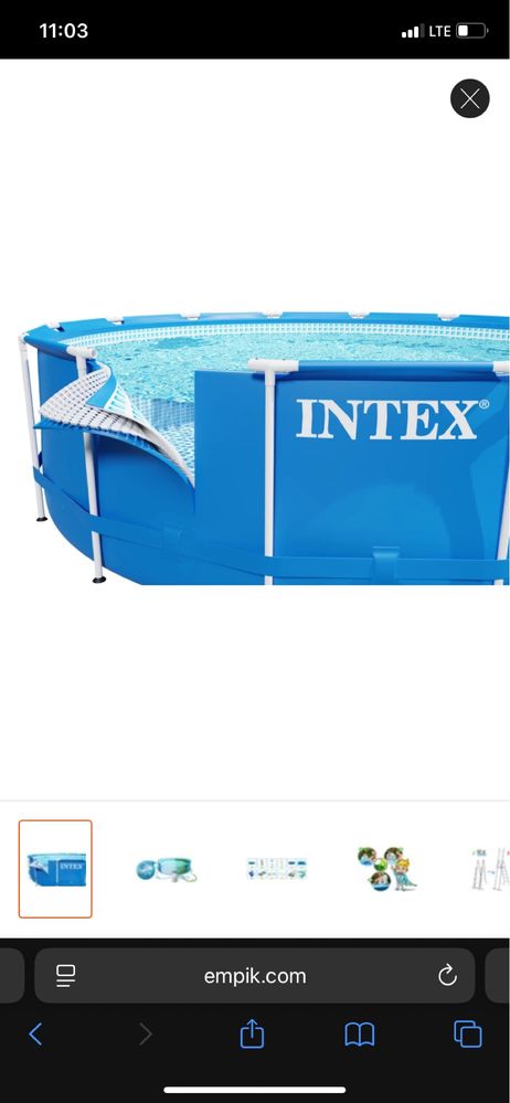 Basen intex + trampolina gratis