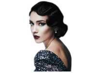 STfantasy Retro Czarna Peruka Finger Wave w Stylu Lat 20