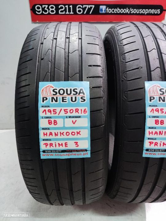 2 pneus semi novos 195-50r16 hankook - oferta dos portes 80 EUROS