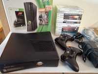 Xbox 360 slim + 15 jogos