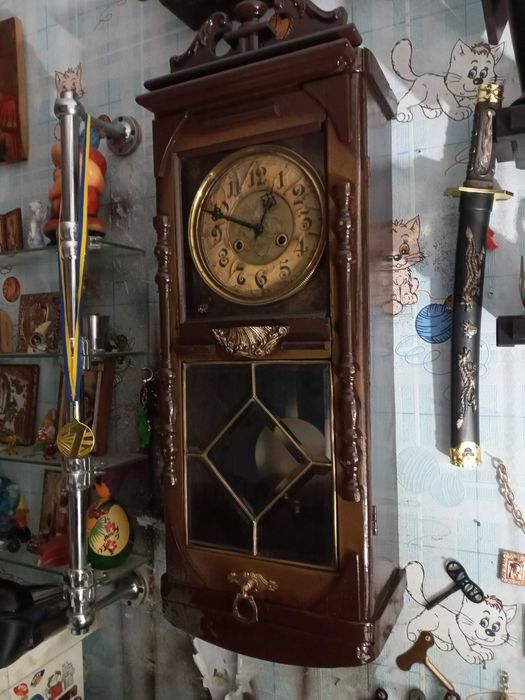 Часы настенные старинные Philipp Haas & Söhne (PHS) ORIGINAL Германия