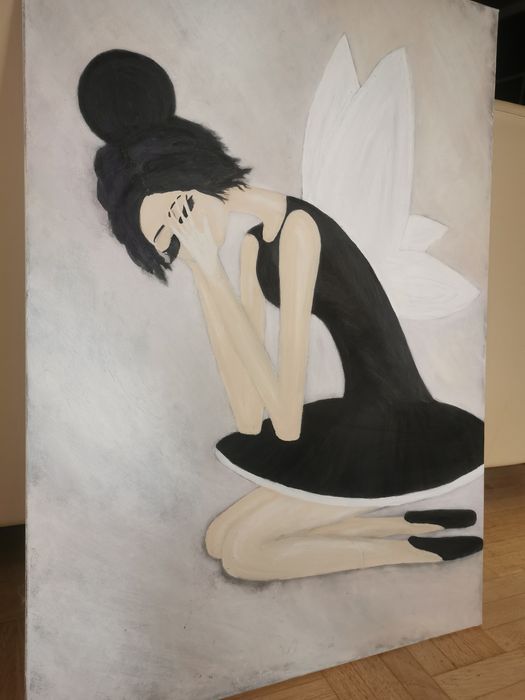 Obraz olej na płótnie Płacząca Wróżka Ballerina 70x100