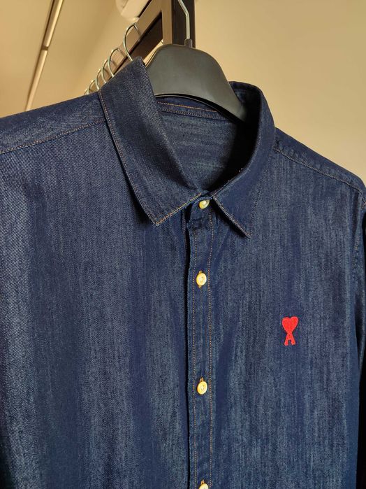 Сорочка AMI Paris Ami De Coeur Denim Shirt
