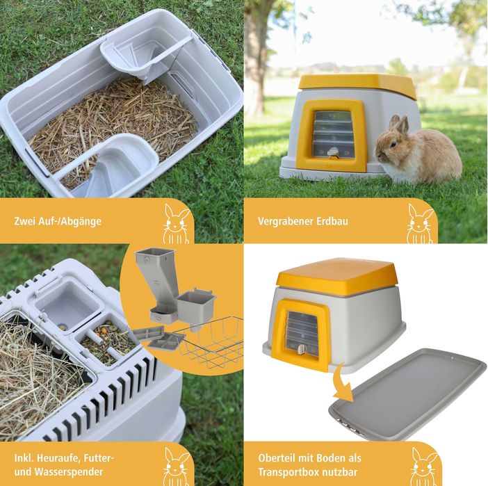 Kerbl Pet Zestaw dla królików odporny na warunki atmosferyczne domek