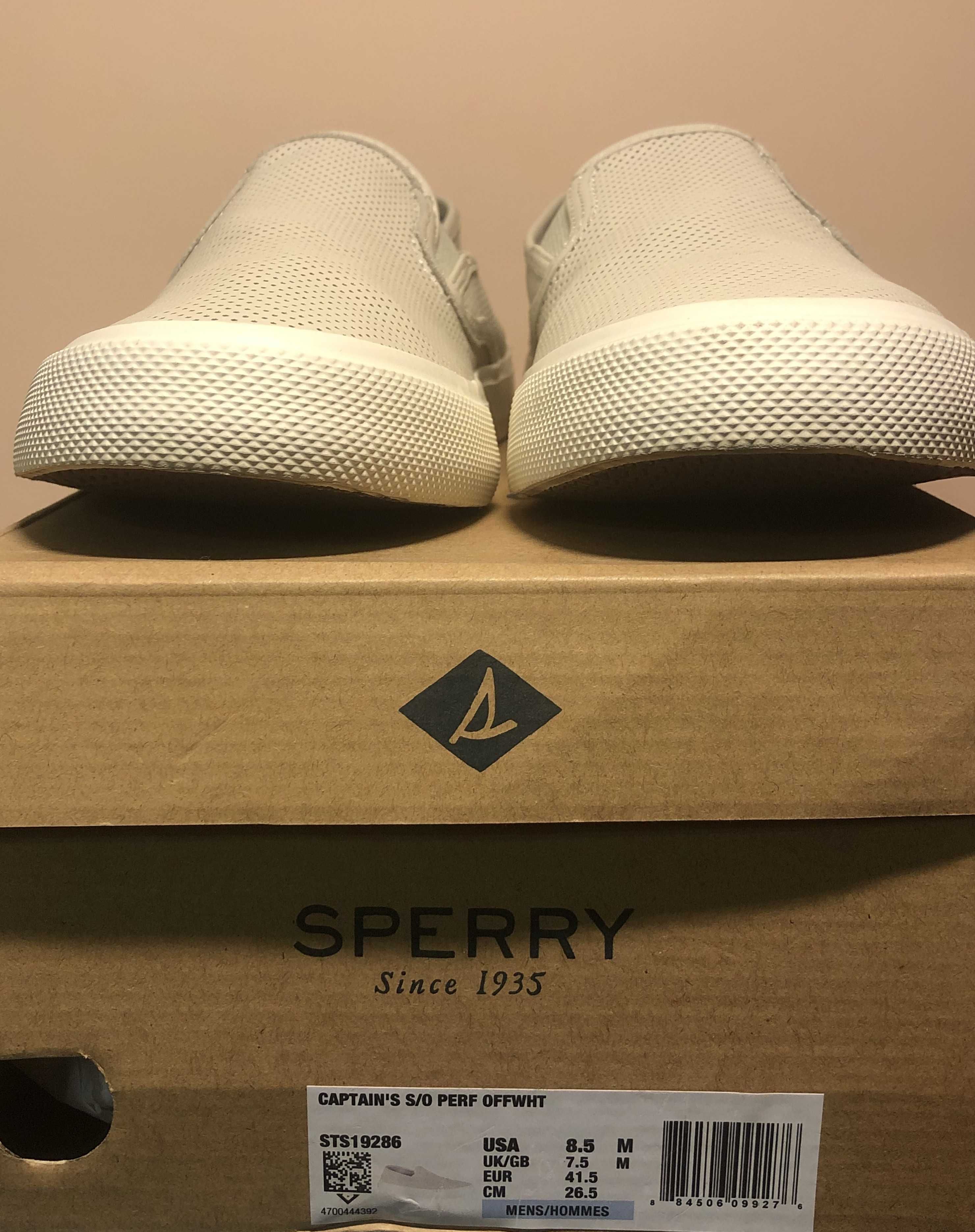 Мокасины SPERRY Captain's SO Perf Offwht (41)