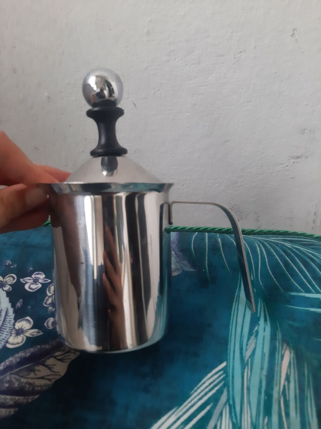 Spieniacz do mleka, dzbanek do spieniania mleka stalowy 400 ml