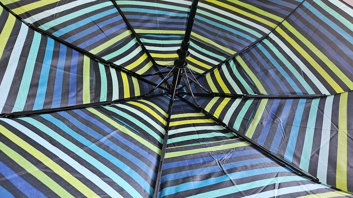 Женский зонт полуавтомат с клапаном Star Rain 8 спиц полосатый