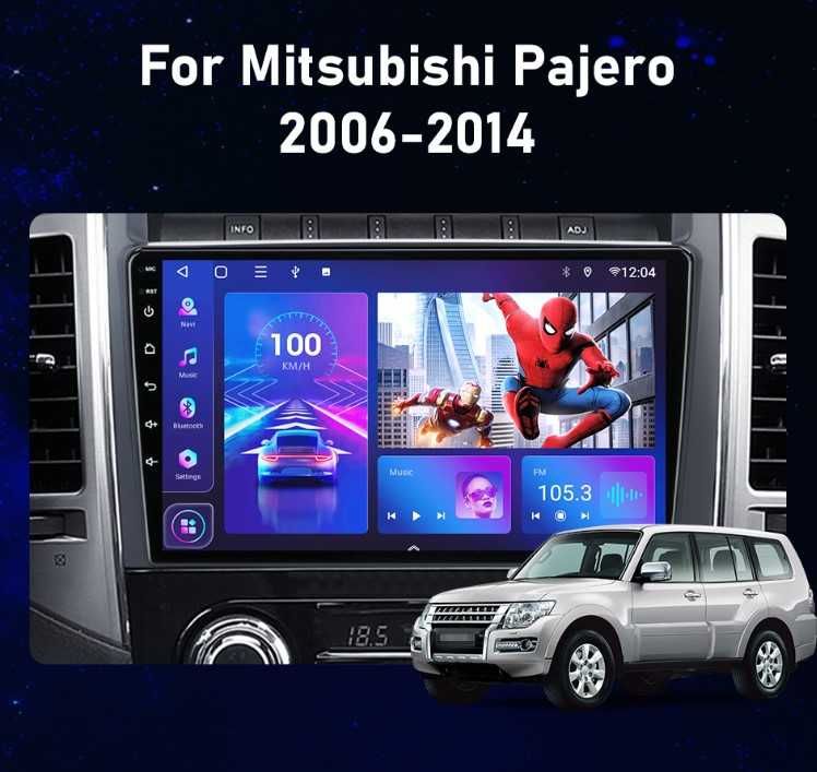 Автомагнітола Android Mitsubishi Pajero 4 V80 V90 2006 - 2014 .