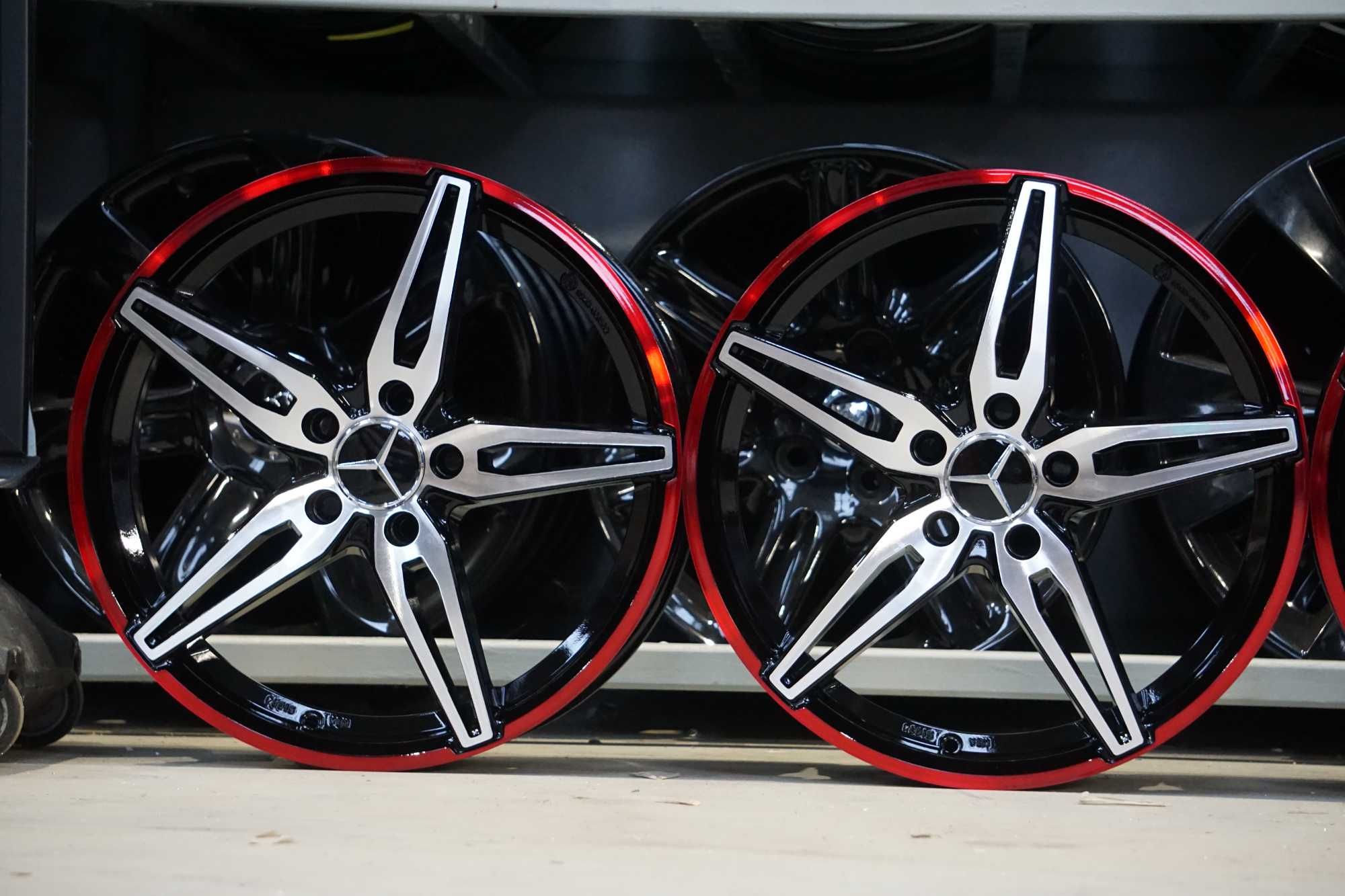 Alufelgi Carmani 5x112 7,5Jx18 et52 cb66,6mm wyjatkowe! candy red cnc!