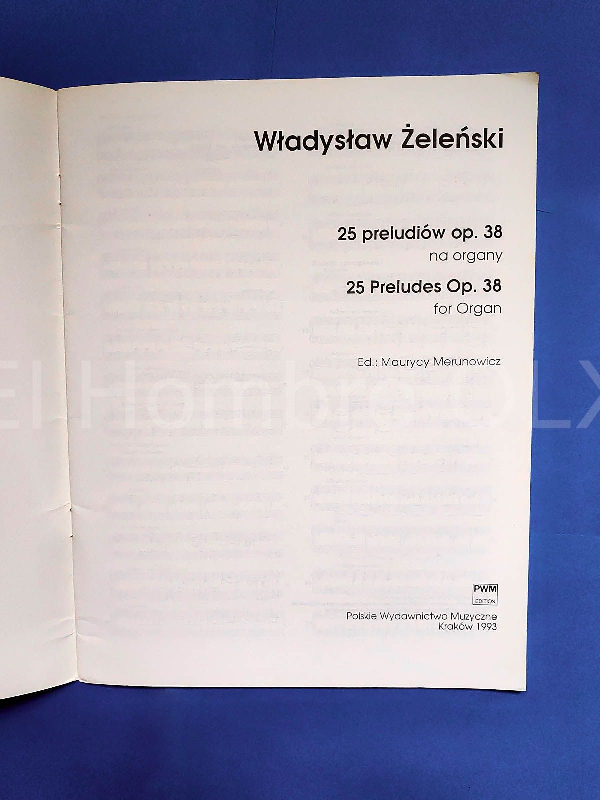 Preludia na organy Władysław Żeleński PWM