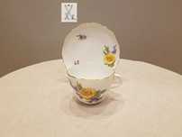 Filiżanka ze spodkiem (duo), porcelana królewska Miśnia (Miessen).