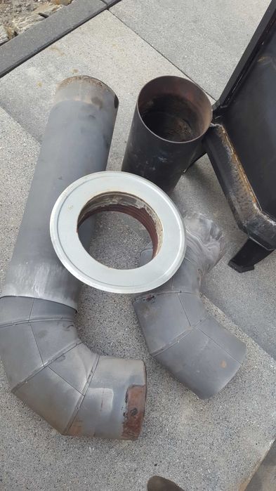 Koza żeliwna z fajerką zestaw piec
